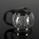 Glass teapot “Lyubava”, 1.25 liters, with metal sieve, black color