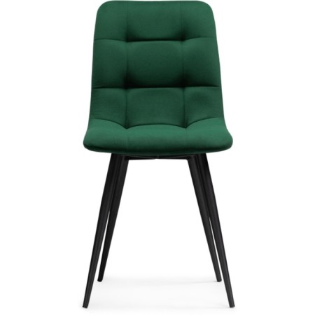 Stool on a metal frame chilli to metal/velor, black/green 44x50x85 cm-1