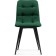 Stool on a metal frame chilli to metal/velor, black/green 44x50x85 cm