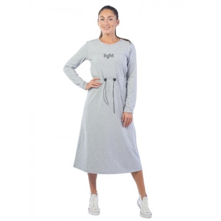 Women's dress Light, size 44, color gray melange