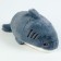 Soft toy "Cat" in a shark costume, 25 cm, gray color