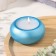 Candle "Complete" in the candlestick of gypsum is small, 6x3cm, blue