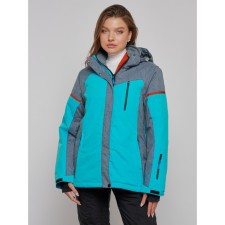 Ski jacket female winter, size 56, turquoise color