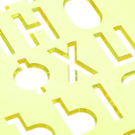 Stencil of letters and numbers, mix-5