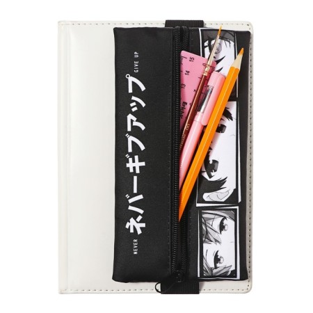 Penal soft, 1 compartment, 95 x 200 mm, flat, pm-shp28 anime, with an elastic band for a notebook,-8
