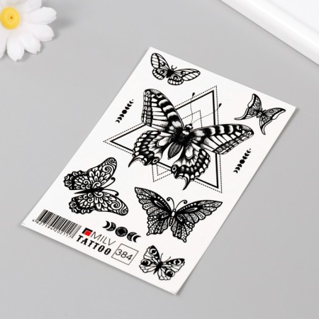 Tattoo on the body "Butterflies" 10x15 cm-1