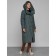 Coat insulated winter female, size 48, dark green color