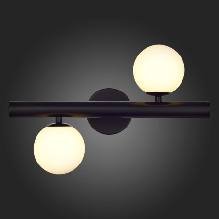 Sconces st. SL1185.401.02. Asolo. 2x5 watts, G9, 4000k, 39x25 cm, black color-2
