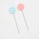 Kviling pins "Button", 46 mm, 20 pcs, color colorful