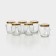 A set of glass cans with a golden lid and label, TO-82, 0.55 l, 6 pcs