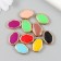 Busina for creativity plastic "Oval with faces in the rim" gold mix 0.7x1.4x1.9 cm