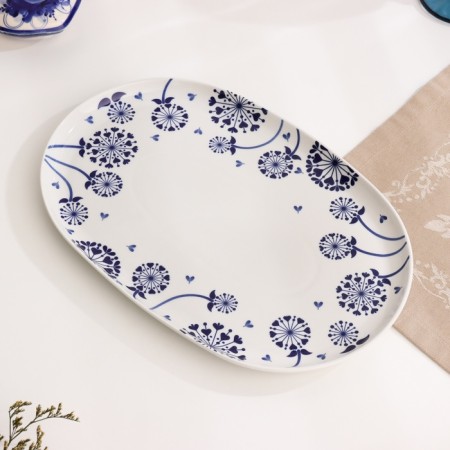 Oval dish "Dandelion", 205x315x20mm, neo gzhel