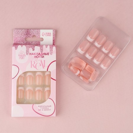 Classic jackets “Classic jacket”, 24 pcs, adhesive plates, square shape, pink/white color-1