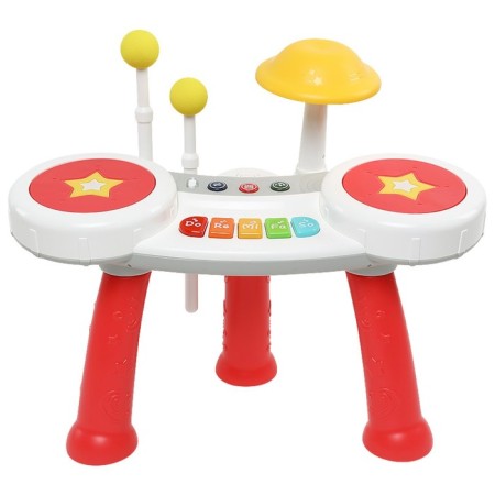 Musical Children's Center Everflo Star Drums HS0496210, white-red color-4