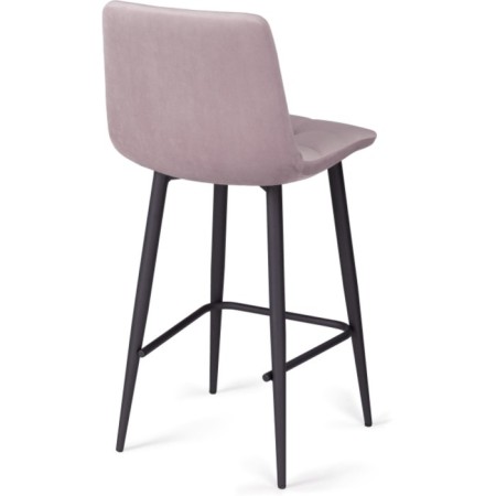 Baric stool for metal/velor, black/pink 43x42x93 cm-3