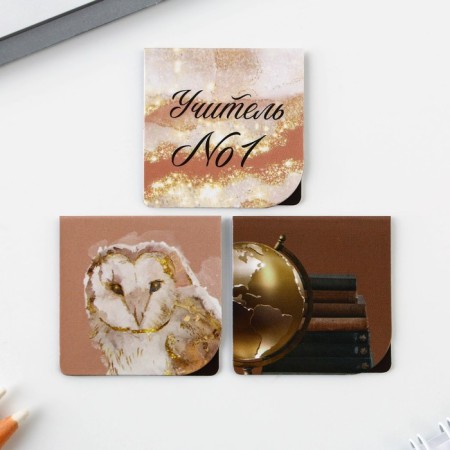 Golden Teacher gift set: A5 diary, 80 sheets, pen, stickers, thermostatic 350 ml and magnetic bookmarks-14