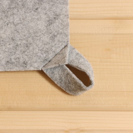 Bath mat "Economy", 38 x 52cm, felt, light gray-1