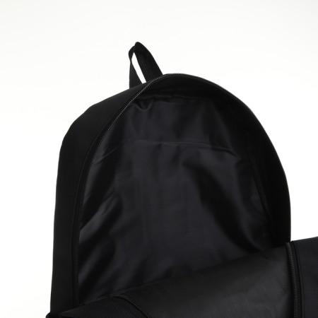 A backpack with a zipper, an outer pocket, the color is black-3