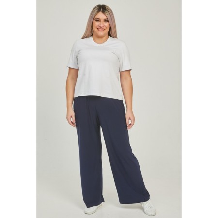 Female trousers, size 60, dark blue color