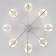 Ceiling chandelier with lampshades Brielle, 40W, E14, 81.5x81.5x53.5 cm