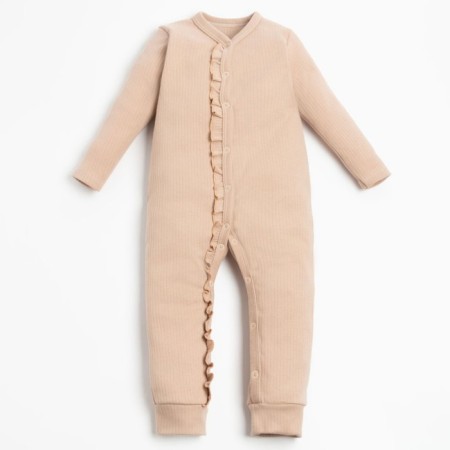 Combineson crumb I am with ruffles, milk, height 80-86 cm