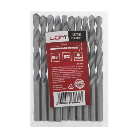 LOUN MOLE drill, HSS, cylindrical shank, 6 x 95 mm, 10 pcs.-1