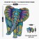 Puzzle wooden figured "Indian elephant"