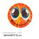 Children's ball "Red Orange", D = 22 cm, 60 g