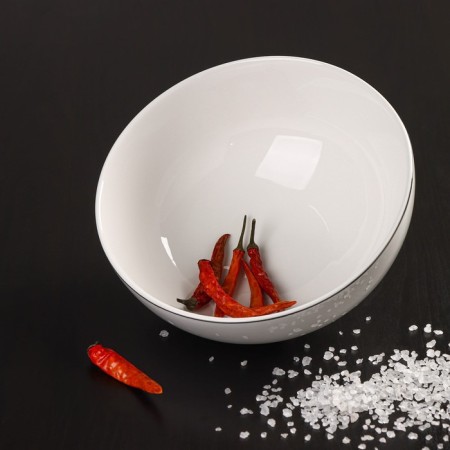 Porcelain salad Magistro la Perle, 1.5 l, d = 20.5 cm, white color-4