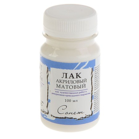 Acrylic matte varnish, water -based 100 ml, ZHK "Sonet", 4627921