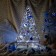 LED figure "silver Christmas tree", 33 × 60 × 20 cm, 15 watts, 220 V