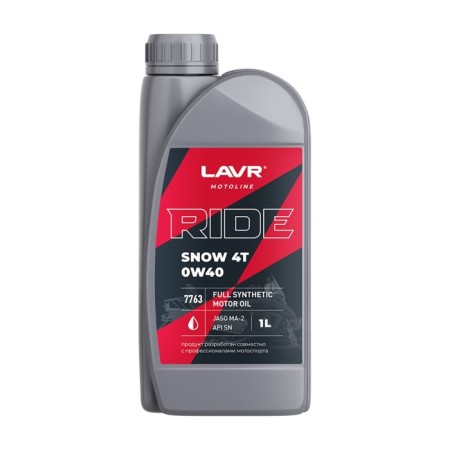 Motor oil Lavr Moto Ride Snow 4T 0W40 SN, 1 l