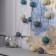 Garland “thread” 5 m with nozzles “Gray-green balls”, ip20, transparent thread, 20 LED, white glow, 220 V