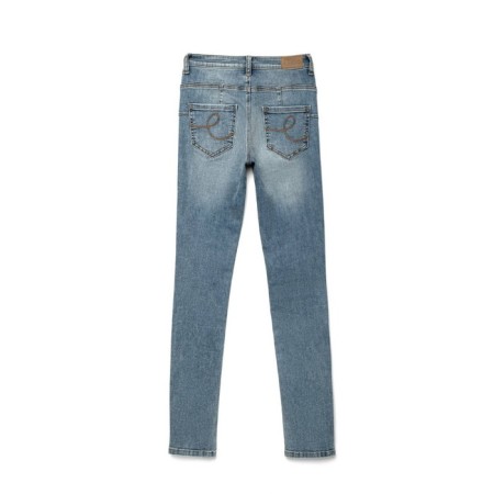 Women's jeans modeling with high planting Contte Elegant, XS size, MID Blue color-3