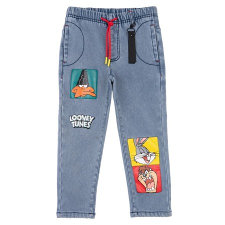 Jeans insulated with fleece, for a boy, height 104 cm