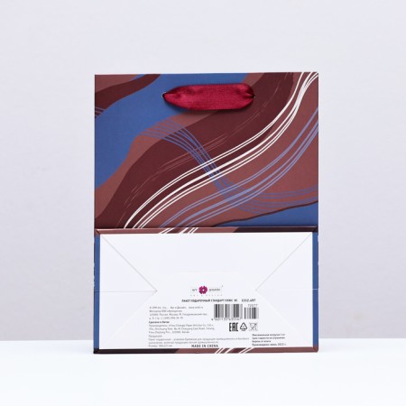 Gift package "Abstraction", chocolate blue, 18 x 22.3 x 10 cm-1
