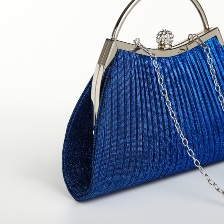 Female bag on the farmar, blue color-3