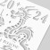 Plastic stencil "Dragon 2024" 9x9 cm