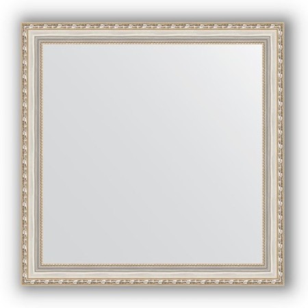 Mirror in the baguette frame - Versailles silver 64 mm, 75 x 75 cm, evoForm