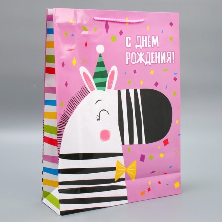 Gift package laminated, packaging, "Birthday", l 28 x 38 x 9 cm-5