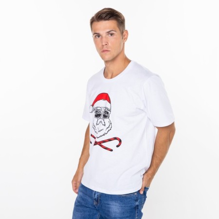 New Year's T -shirt "Santa Claus", white color, size 58-1