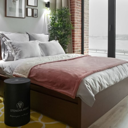 Плед меховой Stenova Home Pink nectar, размер 140x200 см-5