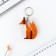 Key keychain wooden designer "Fox", 5.1 x 5.9 cm