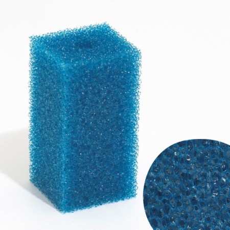 Rectangular sponge for filter No. 3, coarse, 6 x 6 x 12 cm, blue