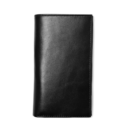 Male wallet, genuine leather, 103x175x15 cm, black