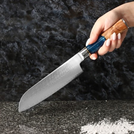 Knife Santoku Paladium, 17.8 cm, Damaskaya steel VG-10-4