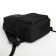 A backpack with a zipper, an outer pocket, the color is black
