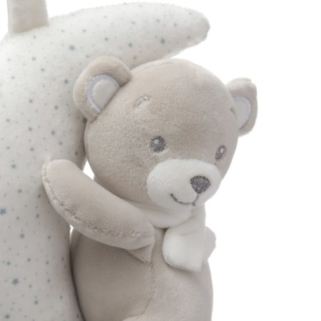 Musical Suspension "Gray Bear", groovy, with a rattle, on a crib, stroller, crumb I-5