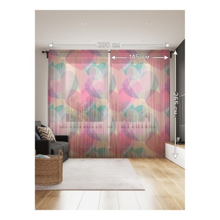 Photo "side of hearts", size 145x265 cm, 2 pcs-1
