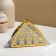 Mercy napkin, 13 × 9 × 3.5 cm, gold color